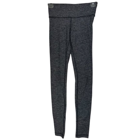 Lululemon Women's 4 Wunder‎ Under Legging Diamond Jacquard Space Dye Black Slate - Picture 1 of 6